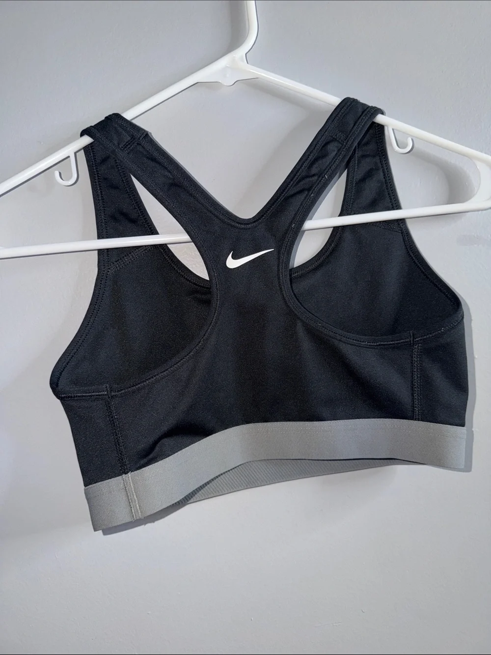 Nike Black Celtics Dri-FIT Sports Bra with Gray Band
